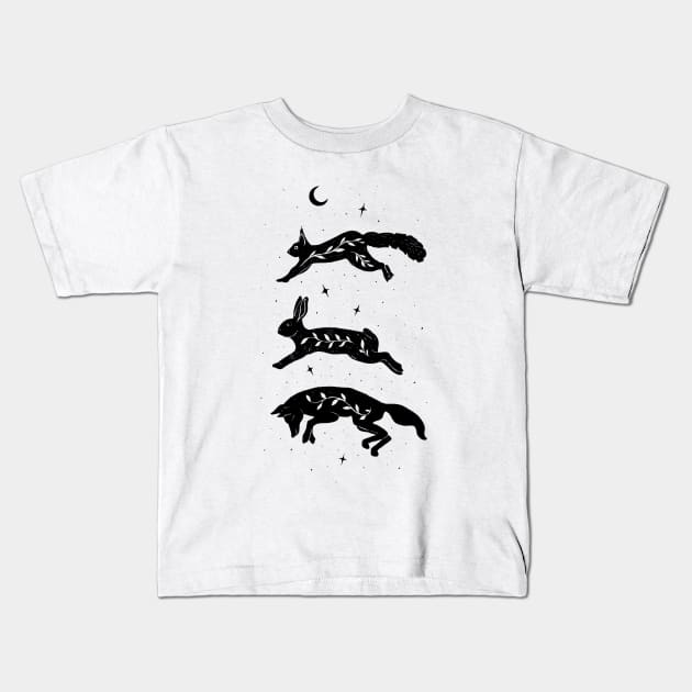 Forest animals cute Kids T-Shirt by EWART